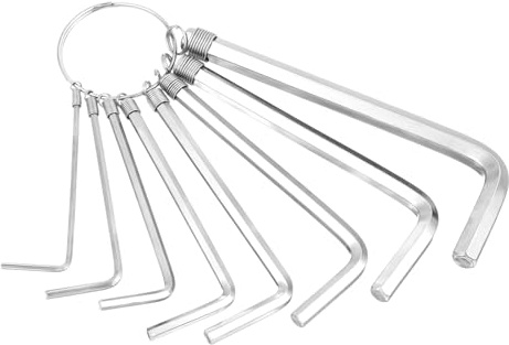 HJZHII 8 stycken sexkantsnycklar, mini sexkant insexnyckel liten 1,5 mm/2,5 mm/3 mm/3,5 mm/4 mm/5 mm/6 mm liten skiftnyckel verktygssats insexnyckelsats för maskinmöbler