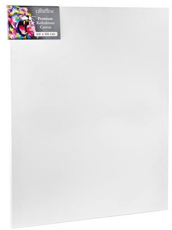 Cretacolor Keilrahmen 60x80cm - 1,5cm Holzrahmen - Malleinwand | Künstlerleinwand zum Bemalen, 60x80cm, Keilrahmen, für Acrylfarben und Textilfarben