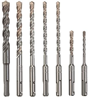 Bosch Professional Set di punte da trapano per martello rotativo SDS-plus 7 pezzi con custodia HCK001