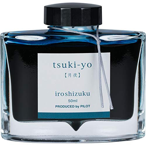 PILOT Iroshizuku 69205 Füllfederhalter-Tinte, Tsuki-Yo, Moonlight (Blaugrün), 50 ml Flasche