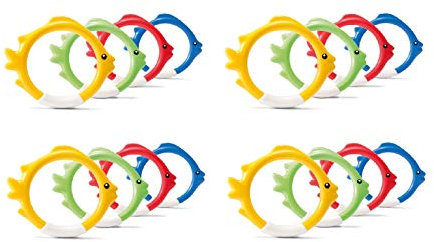 Intex Unterwasser-Fischringe für Kinder, Tauchen, Schwimmbad, 4 Stück (4 Stück)