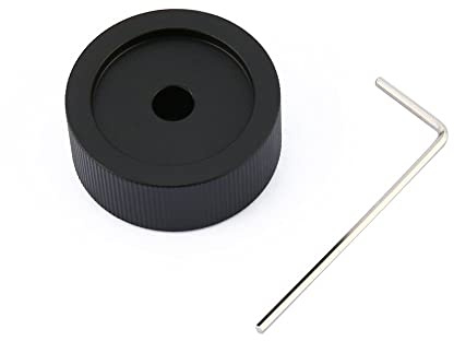 Schwarz Matter Aluminium Potentiometer Knopf Lautstärkeregler Drehknopf mit rutschfester Texturbeschichtung für 6mm Durchmesser Welle Gitarre Volume Audio Knob