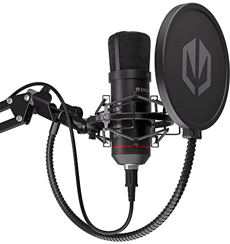 ENDORFY Solum USB Kondensatormikrofon für Streaming und Podcasts, Niere, Studioarm, Popfilter, Shock Mount, Gaming Mikrofon für PC und Mac