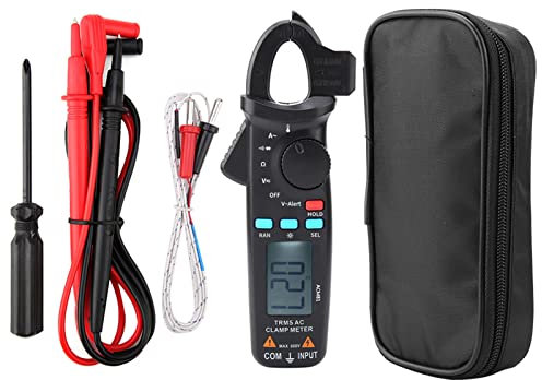 ACM81 Pinza amperimétrica de fugas 2000 recuentos Multímetro Medidor Rango automático Probador de voltaje de corriente Alta precisión AC DC Amperímetros Pantalla digital Sensor de corriente