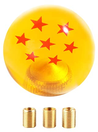 SUJADE YAKEFLY Z Star Manual Gear Stick Shift Knob,Z Stars Shift Knob with M8x1.25 M10x1.5 M10x1.25 Adapter,Universal Round Ball Gear Shifter Knobs (7 Star)