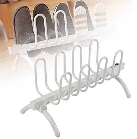 4 Paar Elektro-Schuhwärmer, Elektro-Schuhtrockner Freistehender Schuh-Luftentfeuchter und Kleiderbügel-Schuhwärmer-Trockner für Schuhe, Socken, Skischuhe