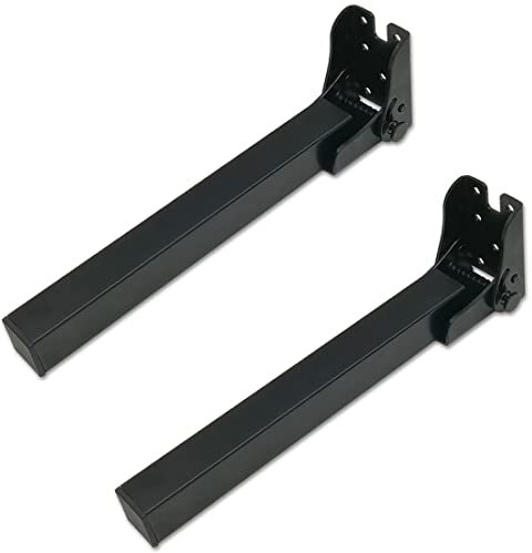 2 Stück Tischbeine Klappbar Kurz Eckig, Klappbare SofafüßE KlappbettfüßE, Höhe 14～50cm erhältlich (Schwarz, H 40cm)