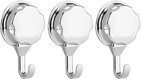 Crochets à Ventouse pour Toilettes 15 × 8 × 7, Ensemble de 3 Pièces, Support Mural pour Serviettes en Abs avec Ventouse pour Salle de Bains, Cuisine, Chambre à Coucher