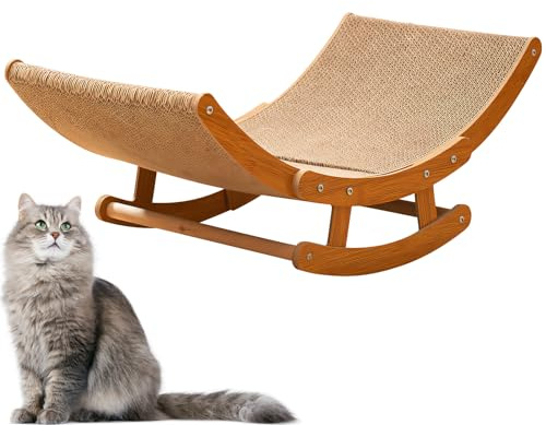 Kratzpappe Für Katzen,Kratzbretter Katze,Schaukelbett Sofa Katze,Kratzmatte Katze Spielzeug Kratzmöbel Wellpappe,Katzen Kratzbrett Rund Aus Qualitäts-Pappe (L)