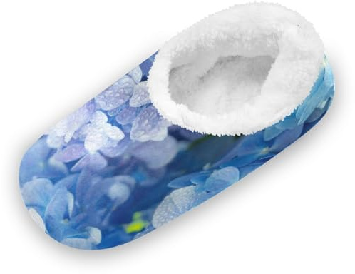 Yopersonalizes Pantoufles d'intérieur pour femme Motif fleur d'hortensia, multicolore, 44/46 EU