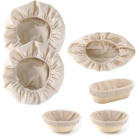 TSUOUKL 3 Ronde banneton pour pain,banneton,Banneton à Pain Rond Du Pain Doublure,Panier de Fermentation du Pain Corbeille à Pain Moule,pour Faire son Pain et son Levain