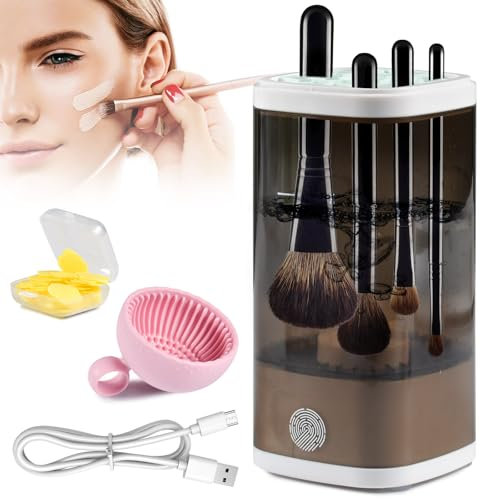 Funmo Make up Pinselreiniger,Electric Makeup Brush Cleaner,Make up Reiniger,Pinsel Reinigungsgerät,USB Automatische Tiefenkosmetik Reinigungsgerät Make Up Pinselwerkzeug für Aller Größen