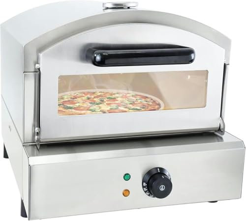 GAYAYAS Stainless Steel Electric Pizza Oven, Pizza Maker Portable Stainless Steel Pizza Grill, Outdoor Garden BBQ Cooking, For Restaurants, Homemade Oven