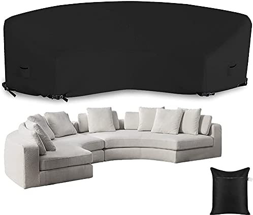 Copridivano curvo componibile impermeabile 420D Oxford Patio per set di mobili da giardino da esterno