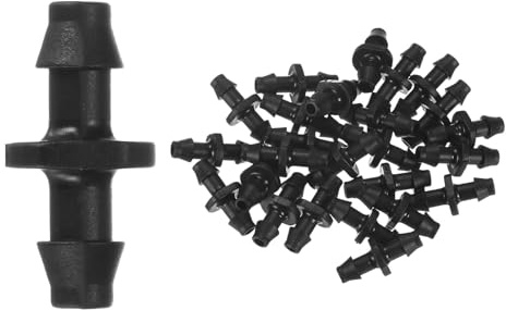M METERXITY 25-Pack Raccordi A Spine Per Irrigazione A Goccia, Per Tubi Da 1/4 Pollice Connettore Plastica Componenti Irrigazione Per Giardino/Serra/Acquario, Accessori Tubo Gocciolamento