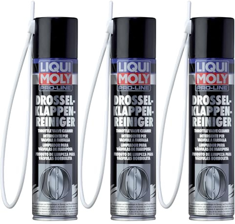 Pro Line Throttle Valve Cleaner Intake Deposit Cleaner 3x400 ml - Carburetor & Throttle Body for Smooth Performance