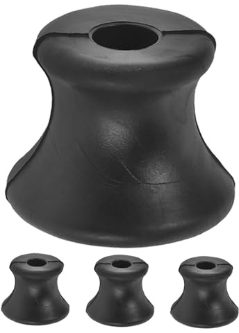 HAMPPLIES 4 Stück-pack Klangschalen Schlägel aus Schwarzem Gummi mit Stabilem Multifunktionalem Zubehör zum Stimmen von Musikinstrumenten für Klangtherapie