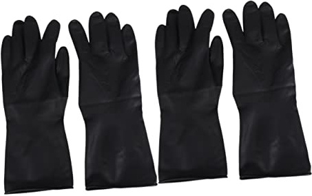 Haarfärbehandschuhe 2 Paar Rutschfest mit Partikeln aus Latex | Handschutz bei Bastelarbeiten, Strukturierte Oberfläche für Griff, für Zuhause und Kunsthandwerk
