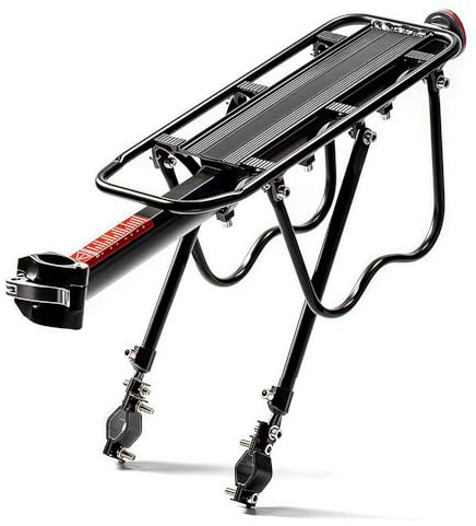 Rear Bike Rack for Bicycle, 110Lbs/50kgs Capacity Bike Luggage Rack with Reflective, Adjustable Quick Release Mountain Road Bicycle Cargo Rack (B-Half Quick Release)
