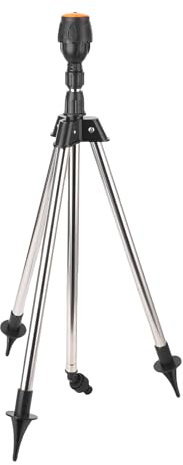 Arroseur trépied Rotatif, arroseur Automatique Rotatif à 360° pour Grandes Surfaces avec Base trépied en métal, raccord de 19 mm, arroseur télescopique pour pelouse, Jardin et
