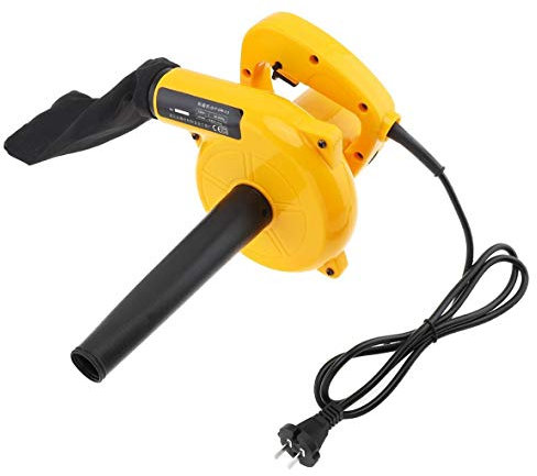 CKryzillix LaubbläSer,Laubsauger Akku 220V 600W 13000rpm Multifunktionale tragbares elektrisches Gebläse Duster Staub-Kollektor-Set mit Saugen Kopf und 1.2L Beutel sammeln