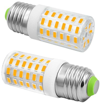 E27 LED Warmweiss 6W 12V Birnen 60W AC/DC 12V-24V Niederspannung Systeme | Stromsparender Ersatz für den Wohnwagen 2700K Mais Kompakt Birne Ersetzt 60 Watt Nicht dimmbar- 2 Stück