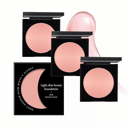 Under Eye Brightener Concealer, Feuchtigkeitsspendender Concealer Foundations Cream, Leichte Feuchtigkeitsspendende Aufhellende, Moisturize and Blend Perfectly with Makeup (pink, 3)