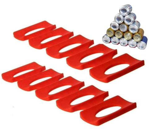 HIAKDOFT 2 Piezas Antideslizantes de Silicona para Botellas y Latas Soporte Apilable para Bebidas Cocina Organizador para Botellero y Estante de Cerveza
