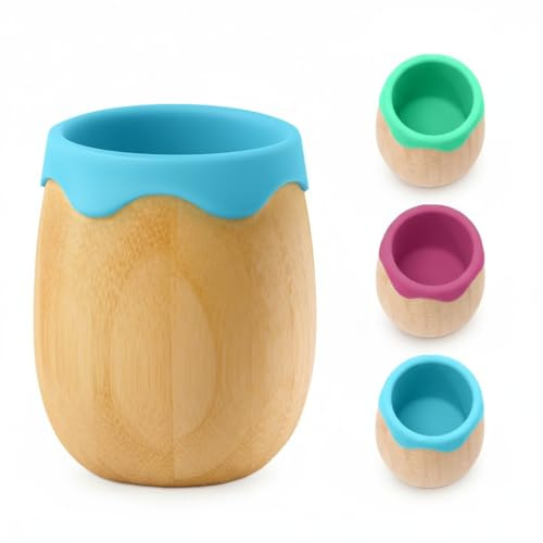 bambuskind® Kindertasse – 100% Bambus, BPA-frei & nachhaltig - Blau