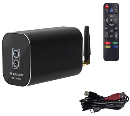 Limtula Cámara web doble 8K 4800W resolución 6000x8000 cámara de aluminio trípodes compatibilidad USB C trípodes webcam