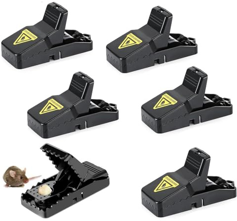 Jadesiegel 6er Set Professionelle Mausefallen | Hochsensible Schlagfalle für Mäuse & Ratten | 100% Sicher & Wiederverwendbar für Haus, Garten & Keller