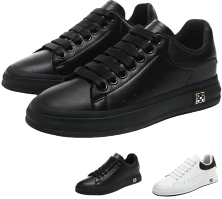 Kuisoe Elevate Chaussures de sport 10 cm pour homme - Invisible - Avec rehaussement intérieur de 4 + 6 + 8 cm - Maille respirante - Chaussures tendance - Chaussures de loisirs, Noir - 6 cm, 40 EU