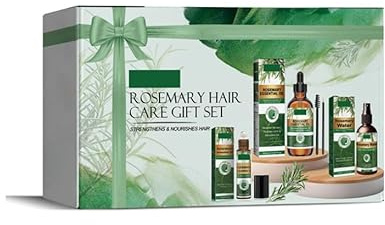 Rosemary Hair Care Gift Set & Hair Growth Kit with Spray ，& Roller Hair Repair for Strengthen & Nourish - Natural Treatment with Jojoba Oil for Damaged Hair Care Suitable for Women and Men