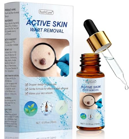 Sanfte Warzenentfernung für Gesicht & Körper - Schnell wirkendes Serum mit Präzisionstropfer, Sanfte Formel für sensible Haut, Reisegröße (15ml)