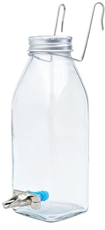 Bottiglia D'acqua Per Criceti - 6x6x16,5 Cm Bottiglie D'acqua Portatili Per Piccoli Animali | Bevitore Per Piccoli Animal 350 Ml Per Annaffiare Coniglietto | accessorii Per Animali Domestici Per Ge