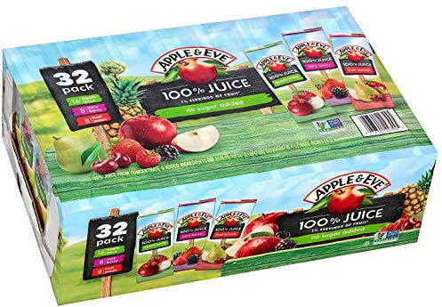 Apple & Eve 100% Juice Variety Pack, 6.75 Fl Oz, Pack of 32