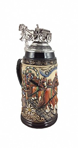 Zöller & Born Bierkrug Bierzugseidel Reliefseidel 1 Liter Bierseidel