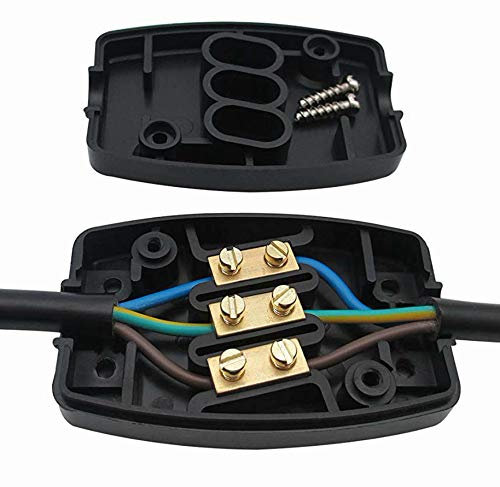 Presa di giunzione per cavi, scatola di collegamento con morsetto a vite, 3 poli, 13 Amp