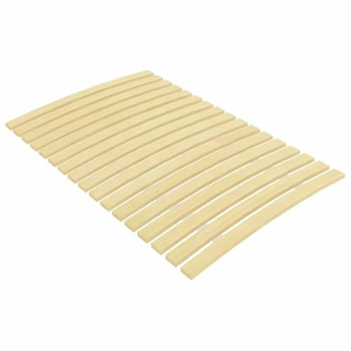 vidaXL Pappelholz Massivholz Bettlattenrost Ersatz mit 17 Latten Zusammenklappbar Rolllattenrost Rollrost Bettrost Holzlatten Latten Rost 80x200cm