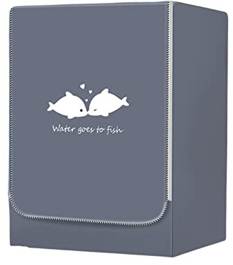 FANSU Washing Machine Cover Waterproof Dustproof Grey Front Load Washer Dryer Machine Cover Protector Sunscreen Washer Protection Tumble Dryer Cover (S-capacity 4-7.5kg,Dolphin)