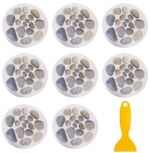 Lowats Autocollants Antidérapants pour Baignoire 8 Pièces Autocollants Ronds Baignoire Antidérapants Stickers Autocollants Baignoire Grands Autocollants Antidérapants Baignoire Douche Autocollants