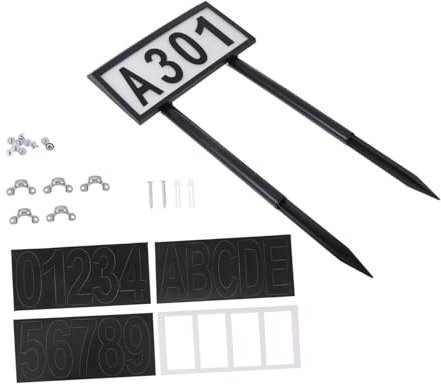HOMSFOU 1 Set Solar Türleuchte Für Den Außenbereich Adressschild Hausnummernschild Solar Nummernlicht Solar Hausnummernleuchte LED Adressschilder Türschild Nummernlampe