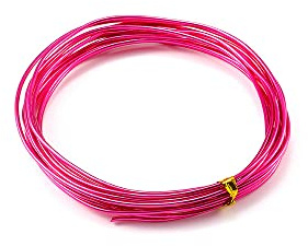 Blausky Farbigen Aluminium,Basteldraht Perlen Draht Schmuckdraht Modellierdraht Biegsamer Aluminiumdraht Craft Draht für Schmuck DIY-Skulpturen Bonsai-Bäume Bastelarbeiten,Rosa,3.0mm x 10m