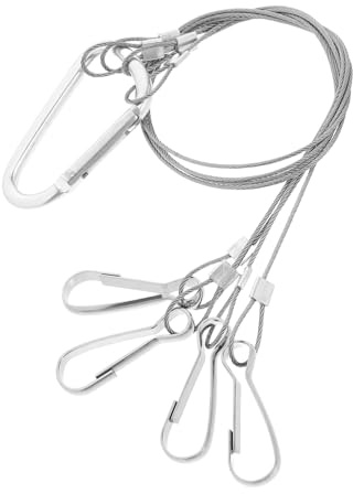 jojofuny Soporte para Luces de con Cuerda Resistente y Engranajes Metálicos Reforzados Colgador Seguro para Plantas y Cestas Colgantes Cable de Sistema Antideslizante y Montaje Rápido sin