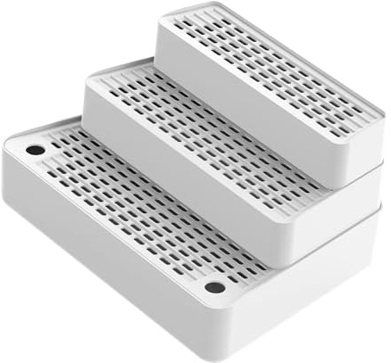 SZLIFE Rampa per lettiera Automatica per Gatti, pedana Rimovibile con Piedini Antiscivolo, per lettiera Impermeabile a 3 gradini per Gatti di Piccola, Bianco