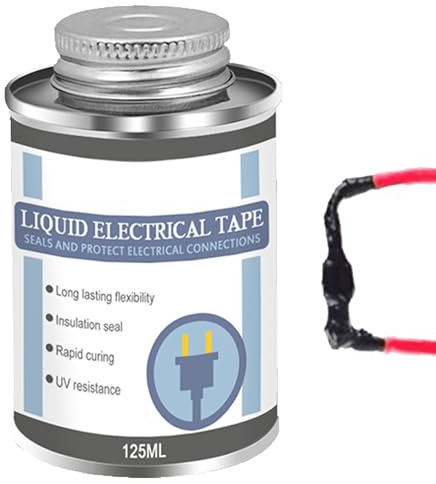 Genérico Cinta Aislante Líquida,125ml Sellador de Cables Impermeable Adhesivo | Cinta Aislante Eléctrica Adhesiva,Para Mejoras Del Hogar Componentes Electrónicos Electrodomésticos Mantenimiento