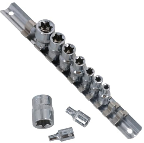 / Star Torx Douilles femelles 10pc 1/4 et 3/8 Drive E Sockets E4 - E18