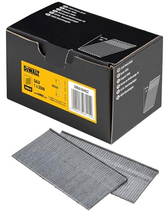 Dewalt Stauchkopf-Nägel 16 GA DNBA1644GZ (20 Grad, 44mm, galvanisiert, Durchmesser 1,40 x 1,60 mm) 2.500 Stück