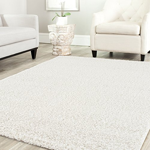 Shaggy Teppich Farbe Hochflor Langflor Teppiche Modern Uni Farben, Farbe:Creme, Maße:160x220 cm