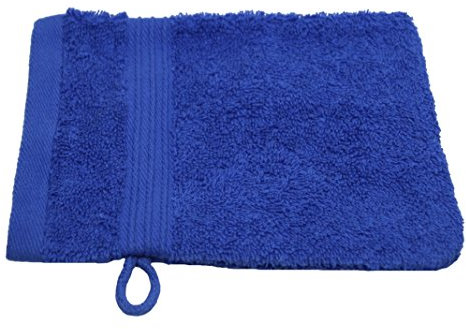 Julie Julsen Manoplas de baño en 23 colores, suaves y absorbentes, 500 g/m², certificado Öko Tex, azul real, 15 x 21 cm